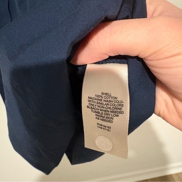 Elia J Button Front sleeveless shirt Dress Navy Blue Size 8 - Picture 4 of 4